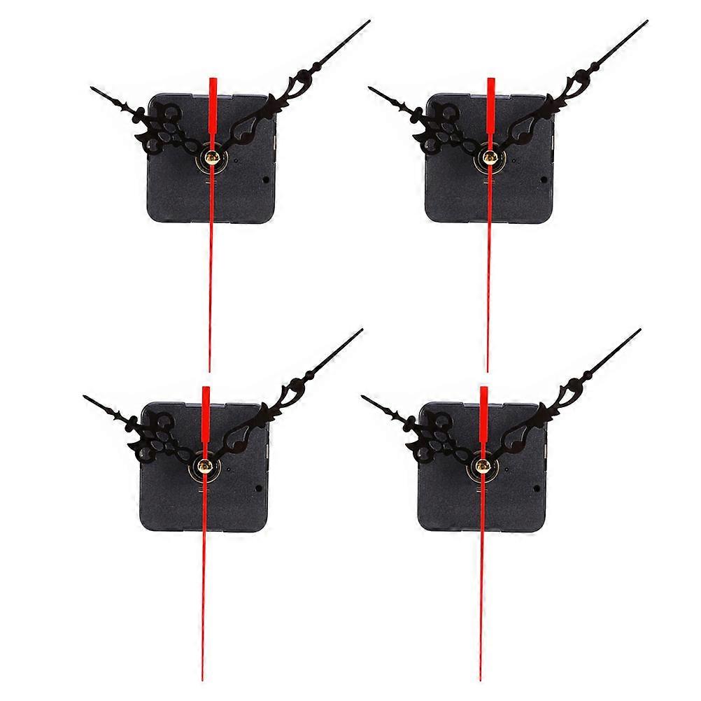 DIY Clock Kit Quiet Clock Motor Kit Plastic Home Accessory Black 5.5x5.5cm 4Set