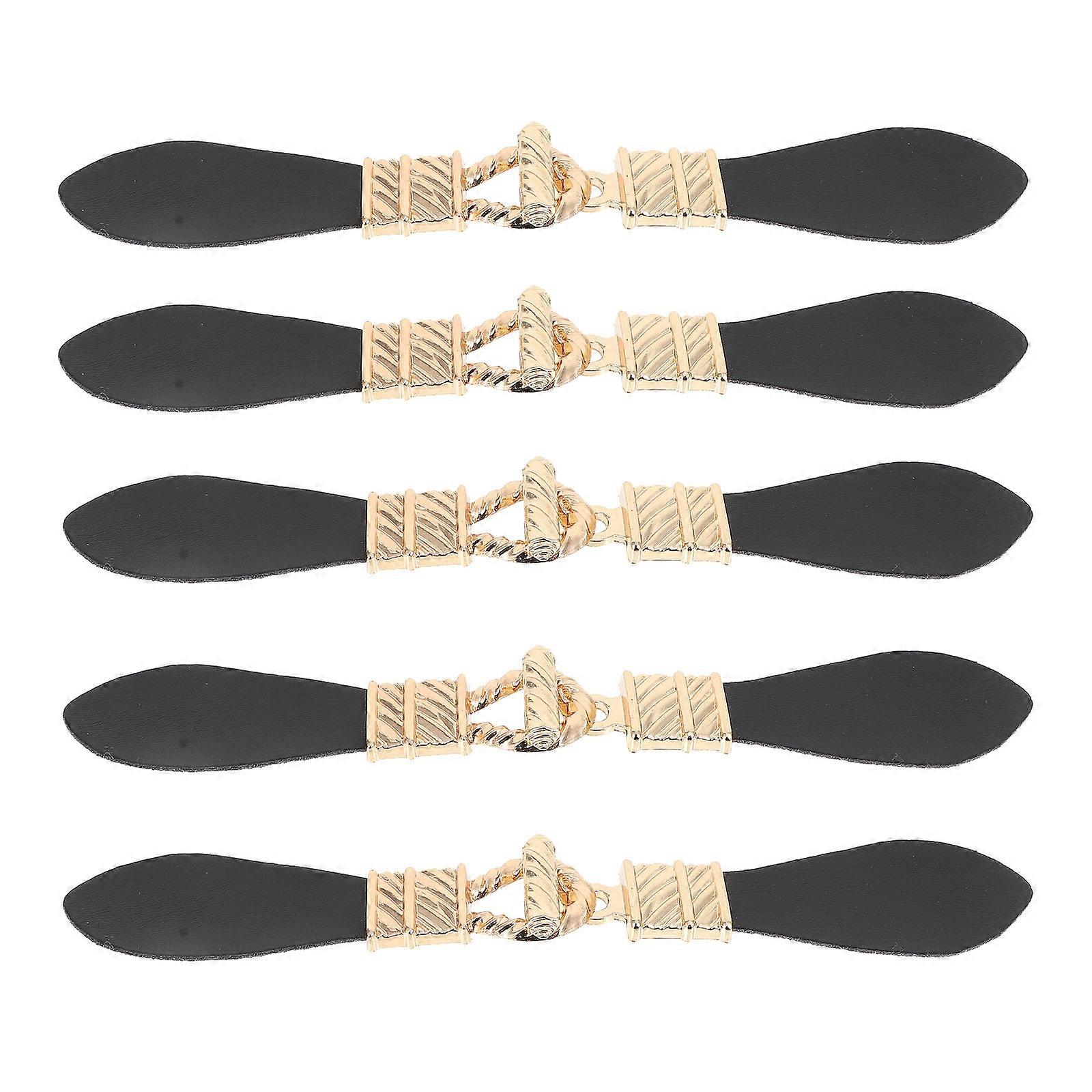 PU Toggle Buckles 5Pairs Black Durable Use for Decoration