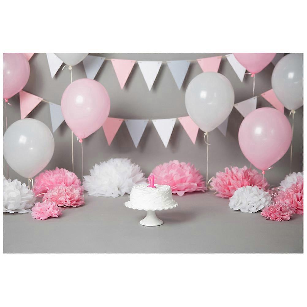 1st عيد ميلاد صور استوديو خلفية الجدار يغطي بالون إكليل القماش المصور متعدد 5x7 أقدام