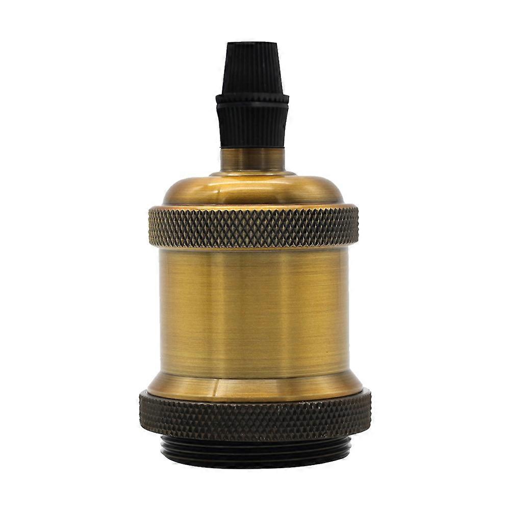 Vintage Lamp Holders E27 Ceiling Light Bulb Lamp Holder Pendant Socket Round Shape Bronze 1Set