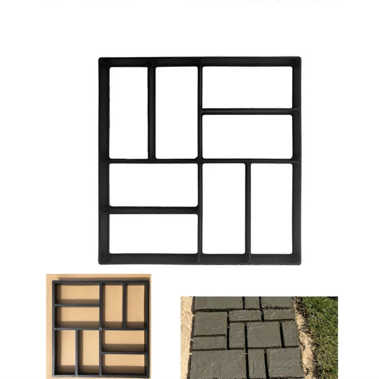 Paving Stone Molds for Garden Path Maker, Plastic DIY Molds, Reusable (Rose)