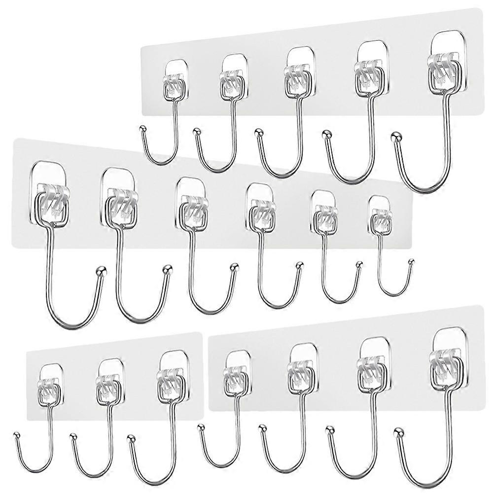 Multi-Functional Hanging Rack Utensil Storage Wardrobe Accessories PVC Material 21X6.5CM 4Pcs