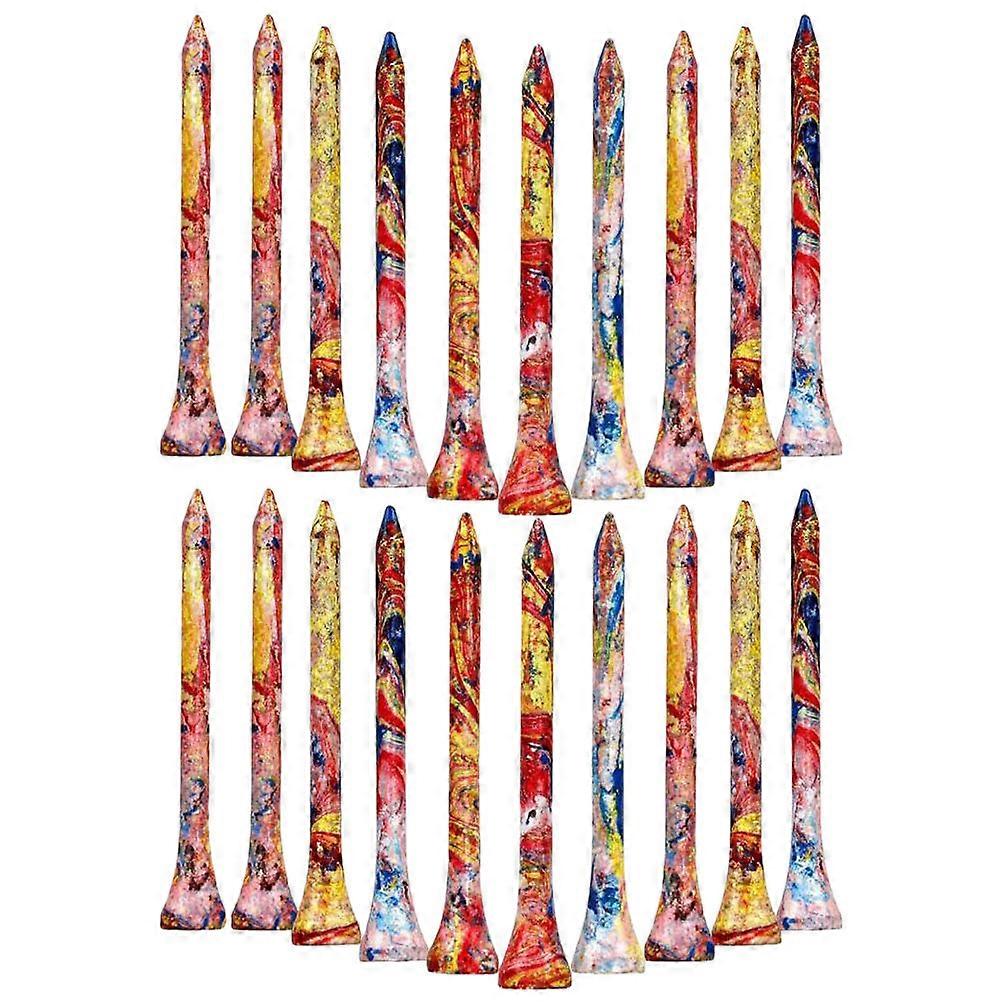 Small Golf Tee Holders Indoor and Outdoor Practice Reduce Rotation Assorted Color 20Pcs