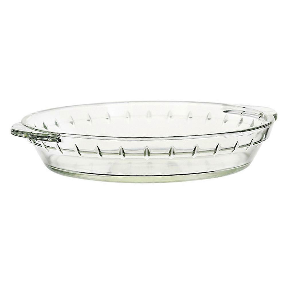 Glass Baking Dish with Ergonomic Handle for Microwave Safe Kitchen Cookware Steaming and Baking