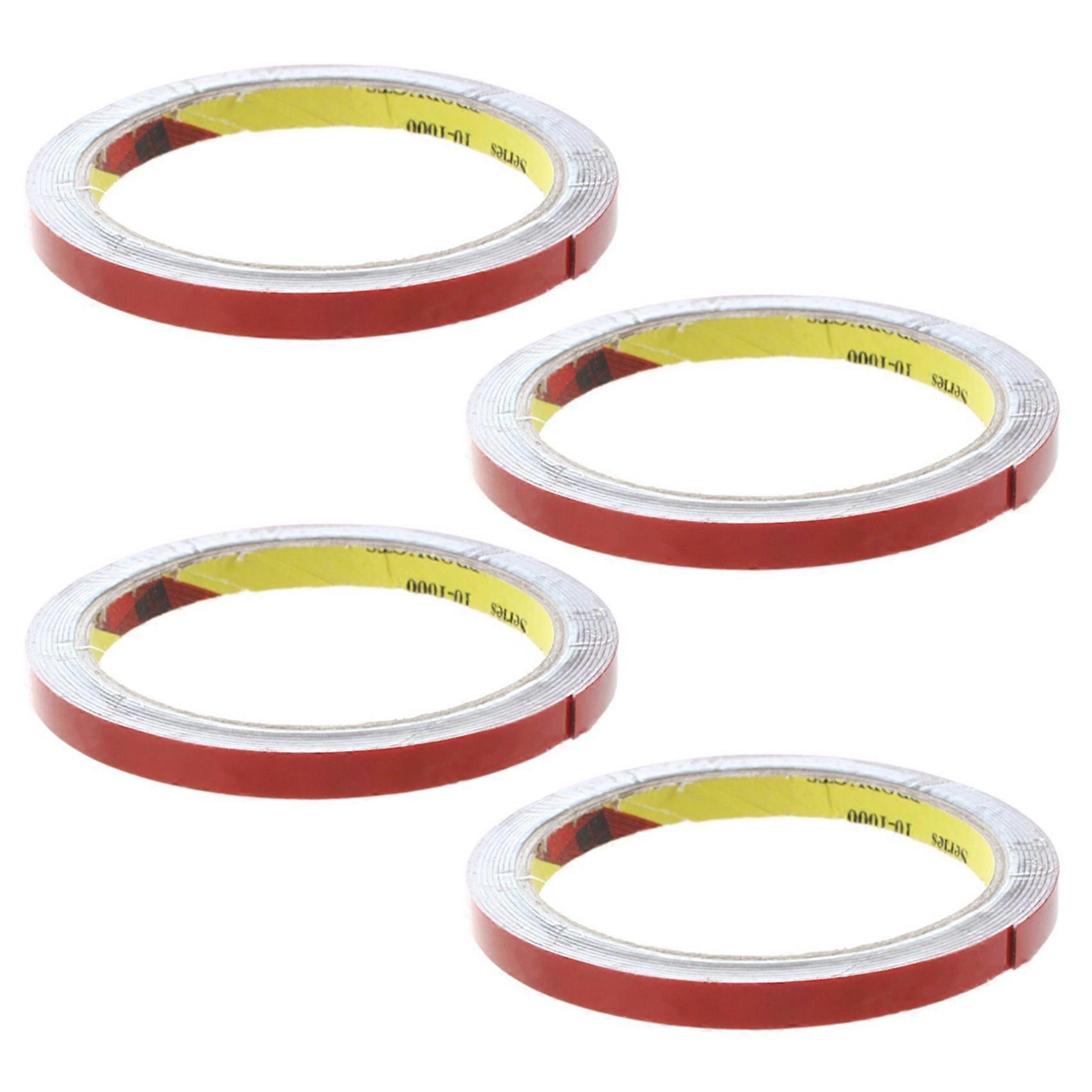 4X Strong Permanent Double Sided Super Sticky Foam Tape Roll for Vehicle Car, Red 8MM x