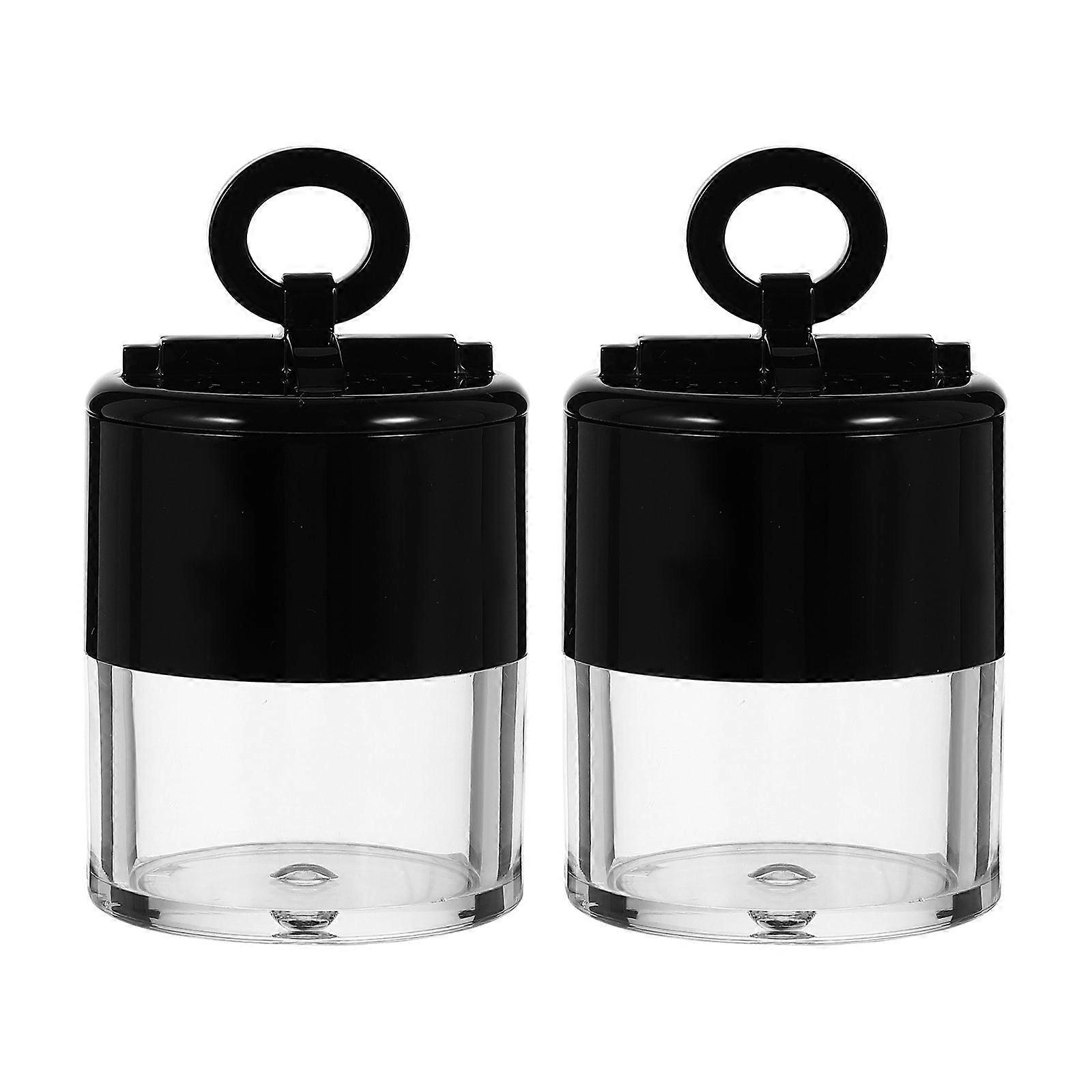 2Pcs Mini Loose Powder Box Refillable Powder Case Portable Powder Subpackaging Box