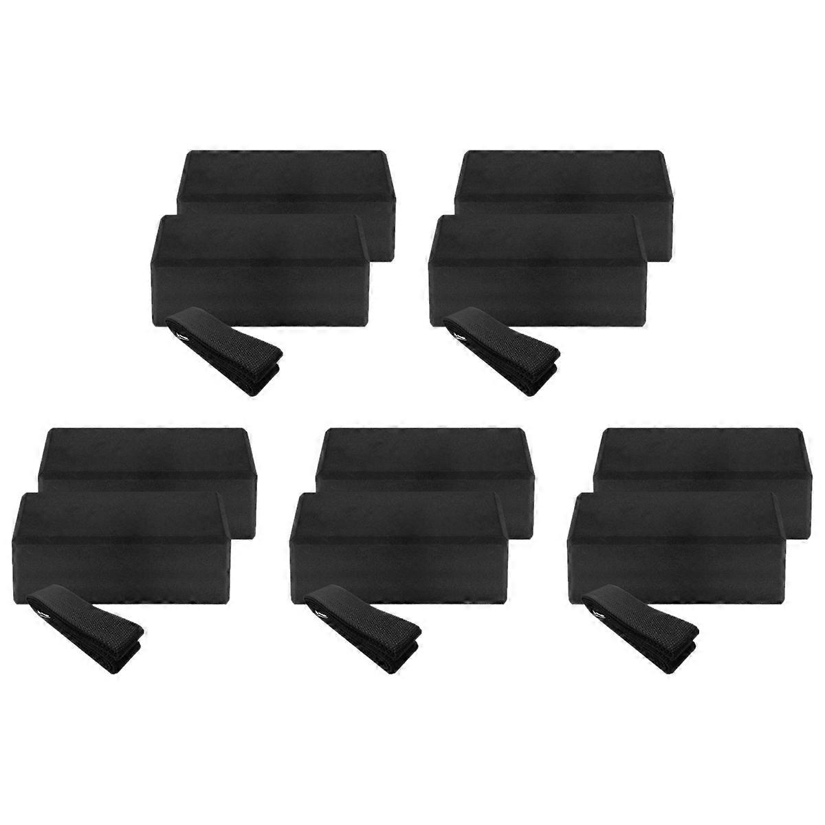 10Pcs Yoga Block and Yoga Strap Set, High Density EVA Foam Block to Support and Improve Poses and Fl