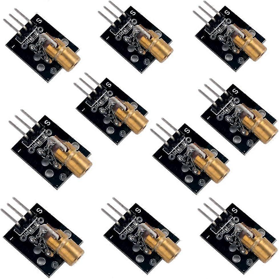 2025 Latest Model Laser Transmitter Module for Arduino (10 Pack) Black