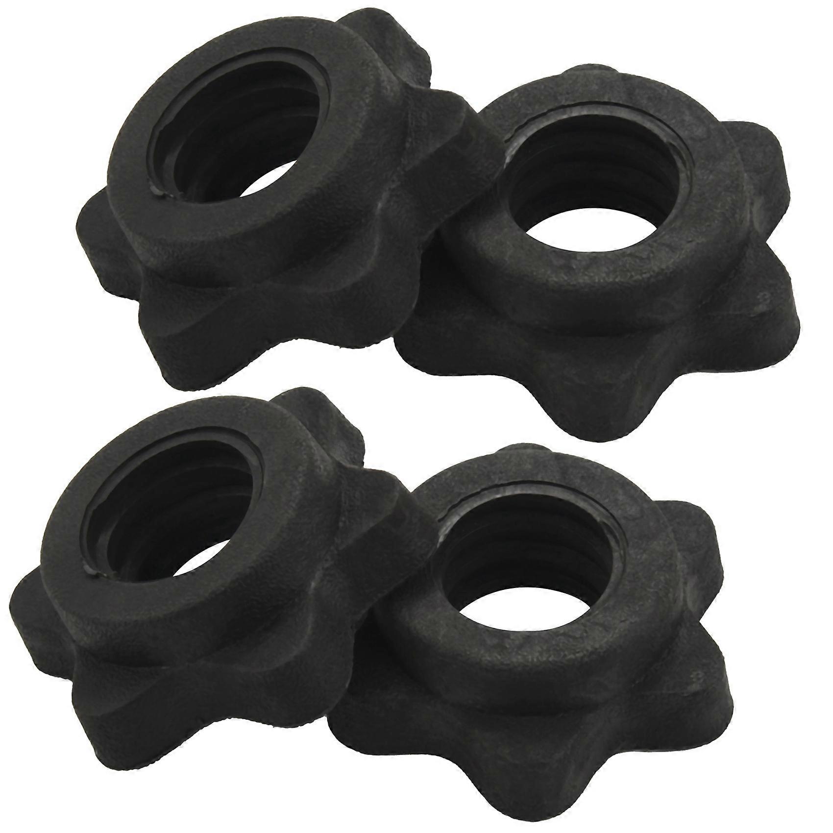 2 Pairs Dumbbell Hex Nut,Dumbbell Rod Nut, Collars for Barbells Bars Training Sports