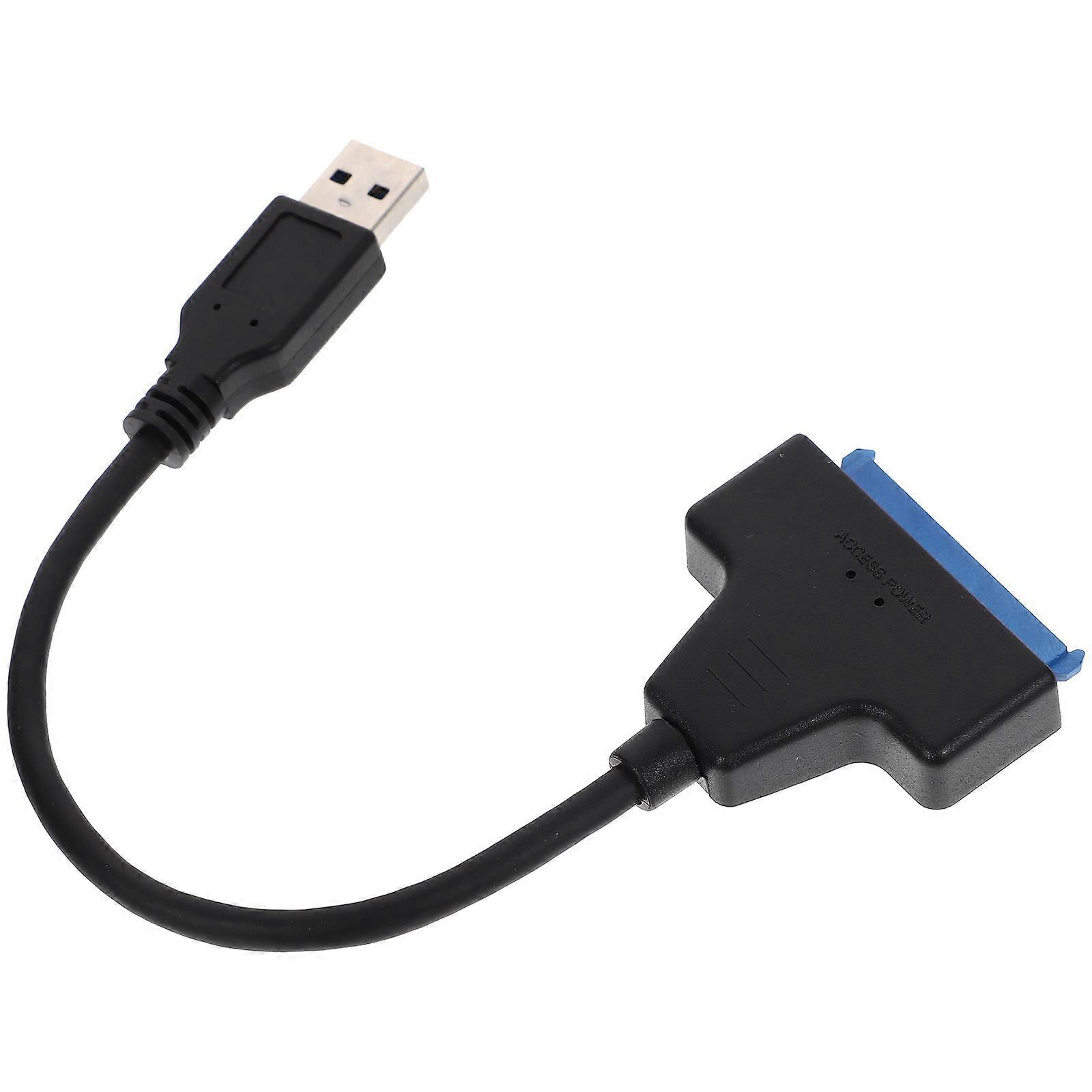 USB 3.0 Adapter Cable for 2.5 Inch SSD Data Transfer Black Plastic Lightweight Portable