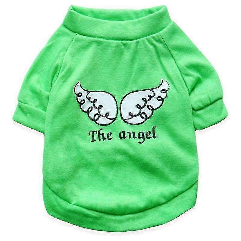 Angel Pattern Summer Pet Dog T-Shirt για μικρά σκυλιά - ελαφρύ γιλέκο για τσιουάουα, πατημασιά και γάτες - δροσερά ρούχα κουταβιών