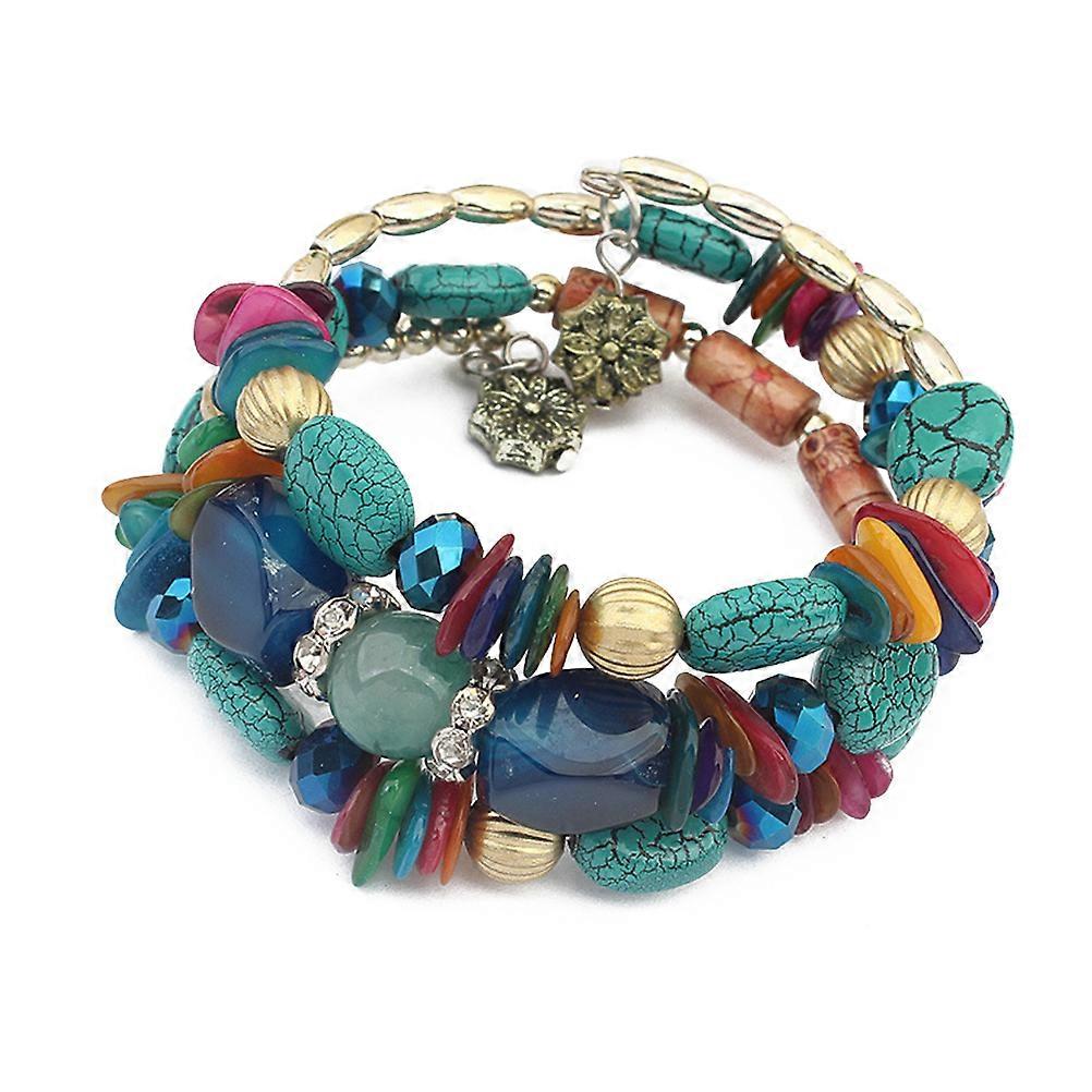 Beaded Bracelets for Wearing Agate Assorted Color 7 Pieces Trendy and Gorgeous for Daily Wear