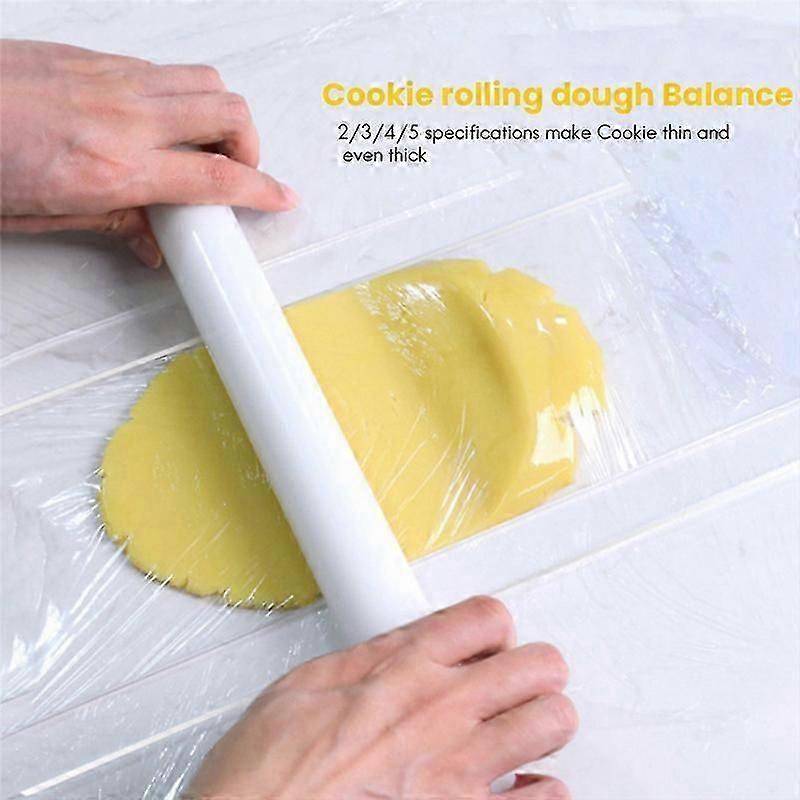 2Pcs Acrylic Biscuit Cake Rolling Tool Balance Ruler Fondant Icing Biscuit Thickness Ruler Biscuit S