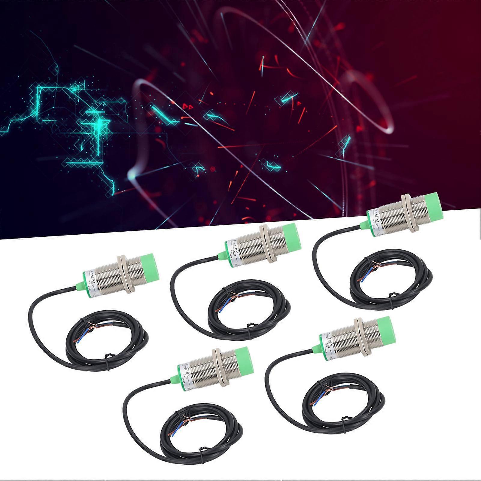 5 Pcs Proximity Sensor PNP Normally Open 15mm Detection IP65 Inductive Proximity Sensor Detection Switch 6‑36VDC 