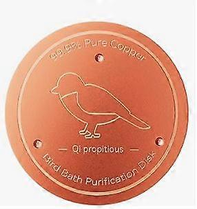 Bird Bath Copper Disk, 99.99% Pure Copper Disc with Triple-Point Support,Bird Bath Accessories for Outside Birdbaths Bowls, Water Cleaner for All-Seas