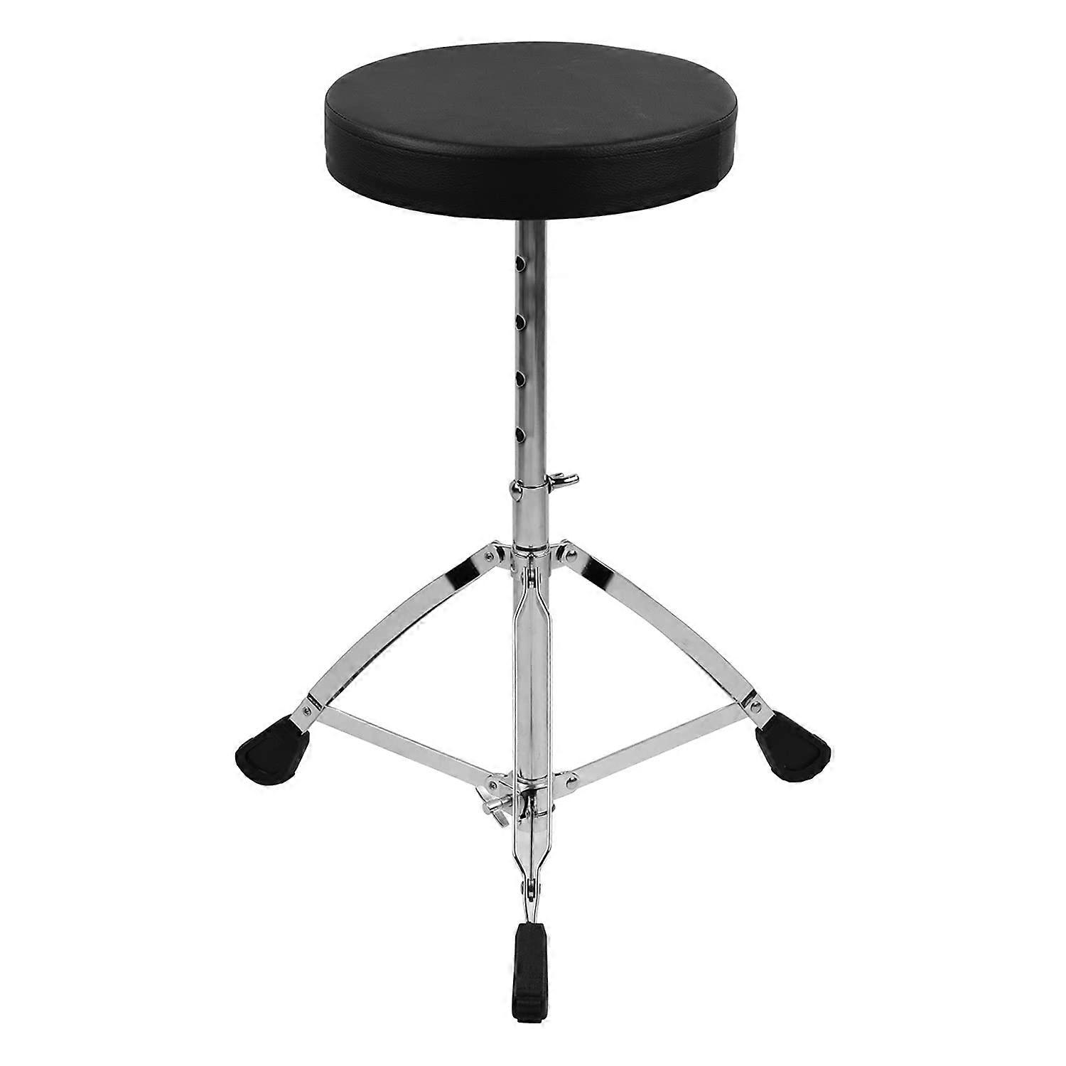 Universal Drum Throne Round Padded Drum Stool with Stainless Steel Legs, Adjustable Height for Jazz Drummers, 5 Levels