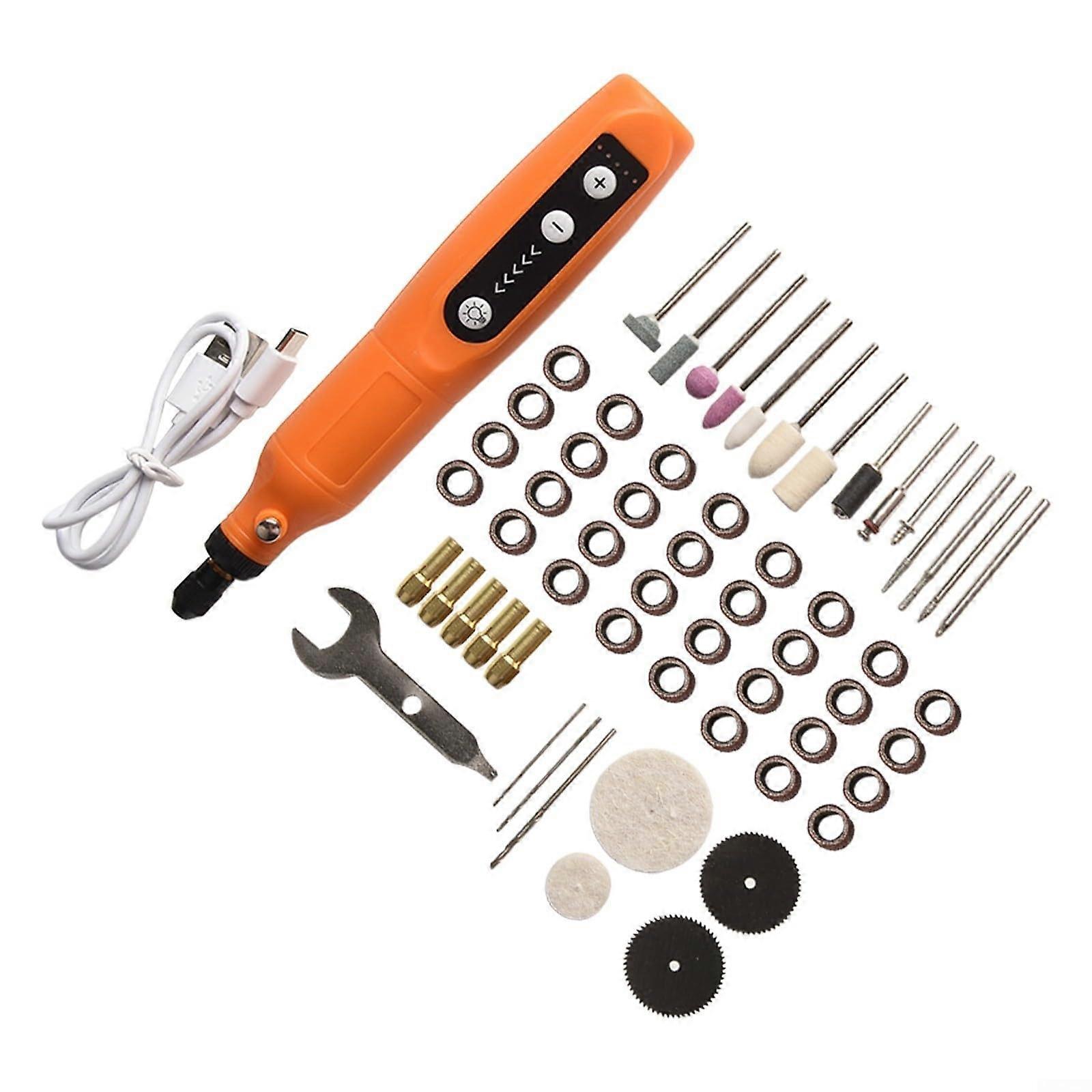 Mini Battery Rotary Tool with LED Indicator, Lightweight Design, Fast USB Charging and Adjustable Speeds for Various Applications