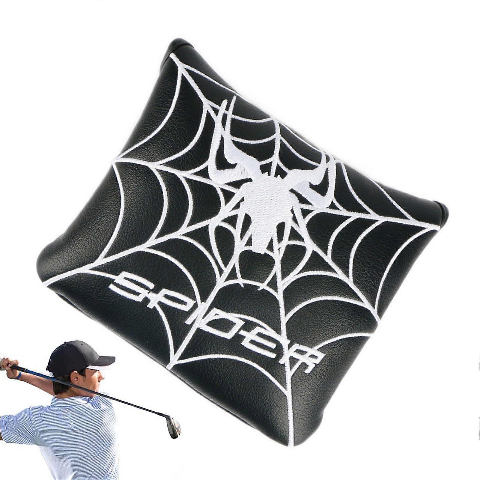 Putter Head Cover for Spider – Magnetic Golf Putter Cover for Blade and Mallet Putters, Square Design, Black Color