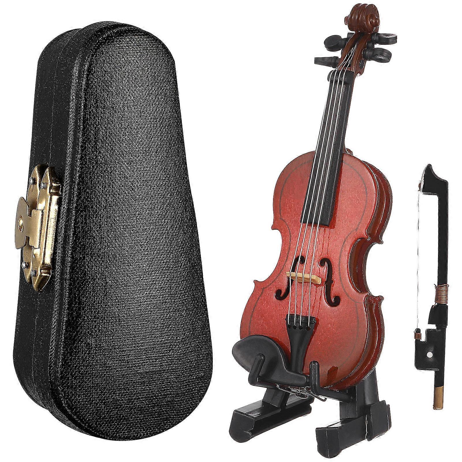 Compact Violin Model, Desk Decor for Elegance, Material Finish
