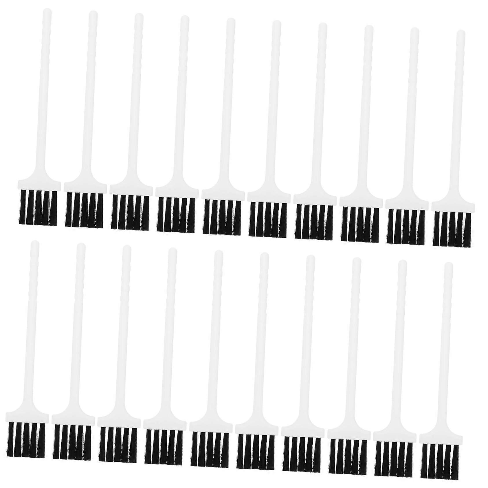 Cleaning Brush Set of 20 – Small Nylon Scrubbing Brushes for Laptop Keyboard, Computer Dust Cleaning Tool, White