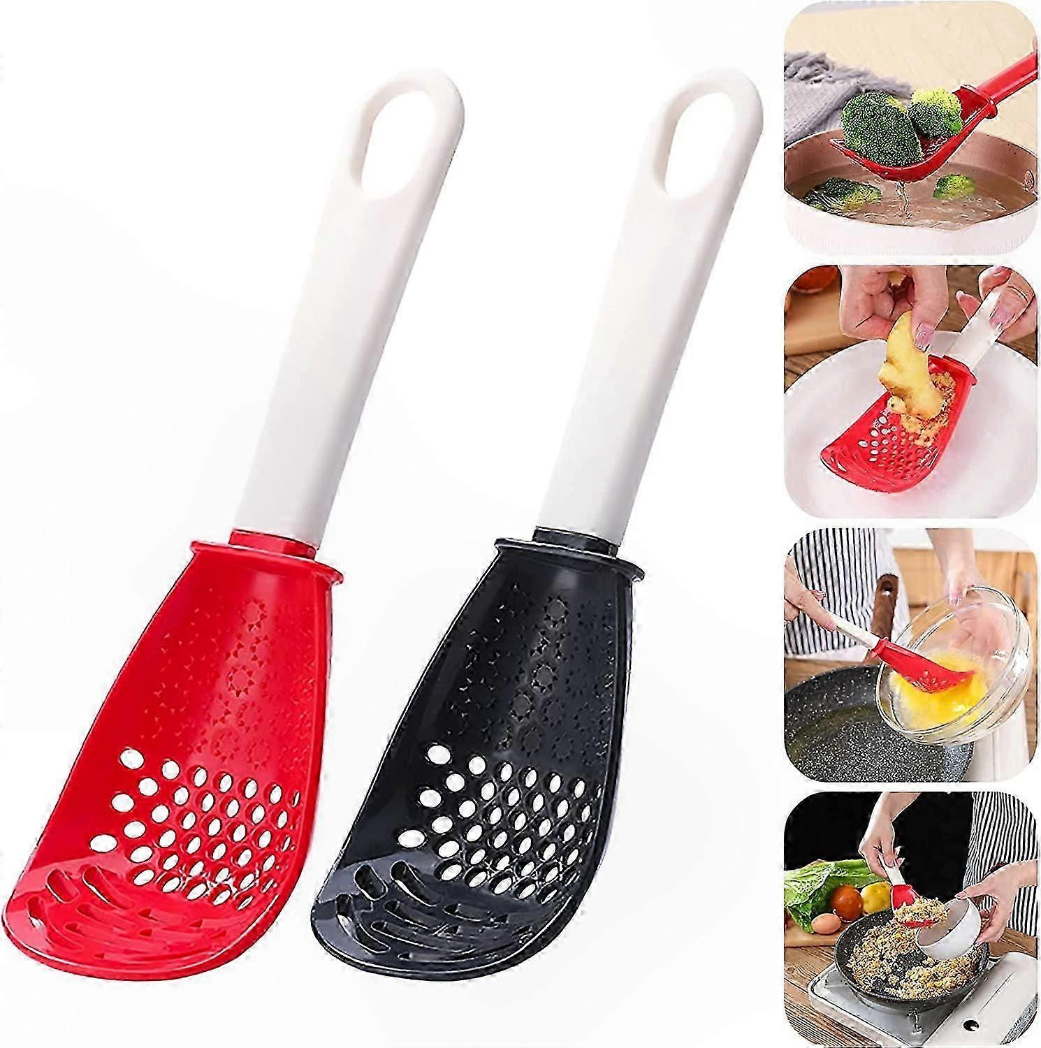 Kitchen Spoon Strainer for Cooking and Serving - Multifunctional Tool with Mixed Colors