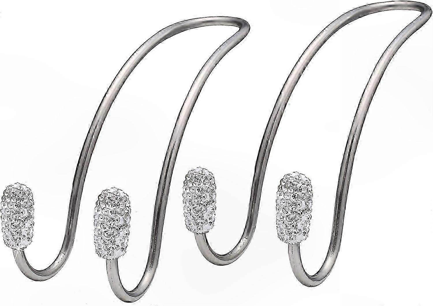 2 Pack Car Purse Hangers with Bling Design for Vehicle Storage Solutions