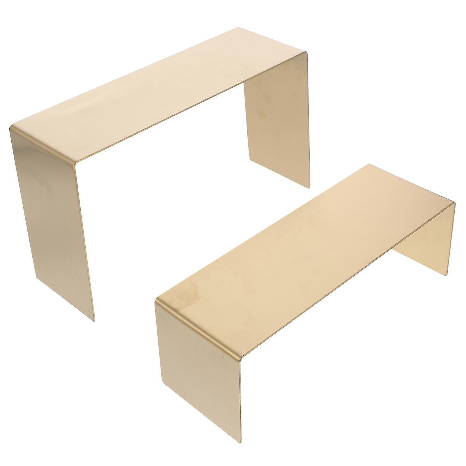 2Pcs Shoe Rack With Stainless Steel Material Ideal For Store Displays In Shopping Malls Size 24X8X10CM Simple Design