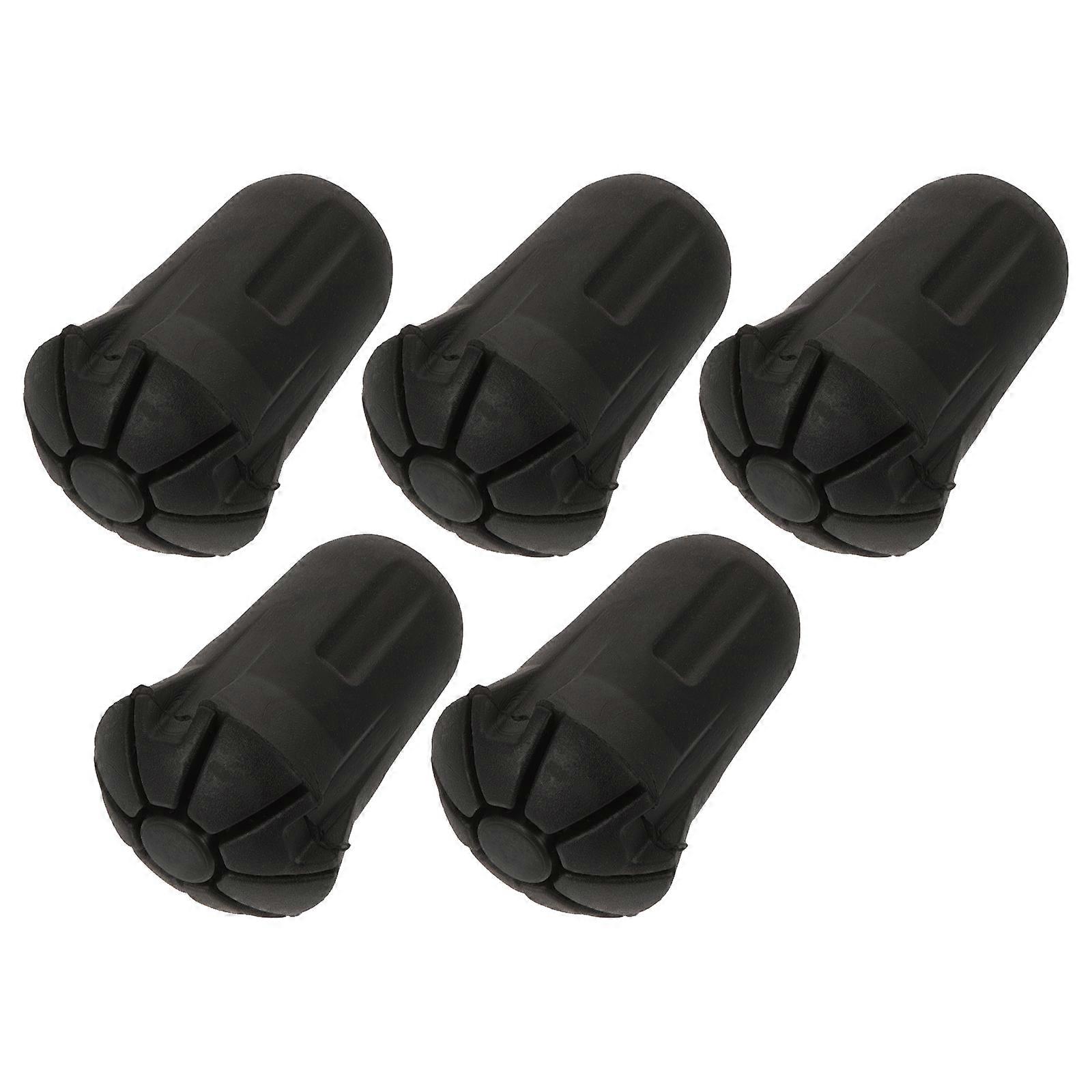 5pcs Durable Non Slip Cane Tips Replacement for Walking Sticks and Hiking Poles – Universal Fit for Stability