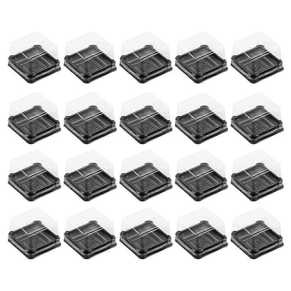 Bakery Boxes 150 Pcs Moon Cake Wrapping Containers For Home Use Black Color Food Storage