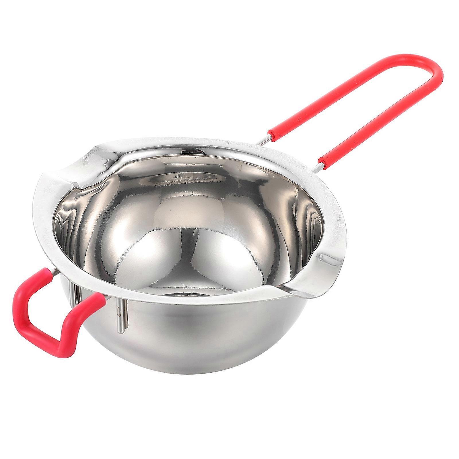 Stainless Steel Chocolate Melting Pot with Scald Handle for Butter, Cheese, and Candy – Heat Resistant Baking Accessory for Stove and Grill Use