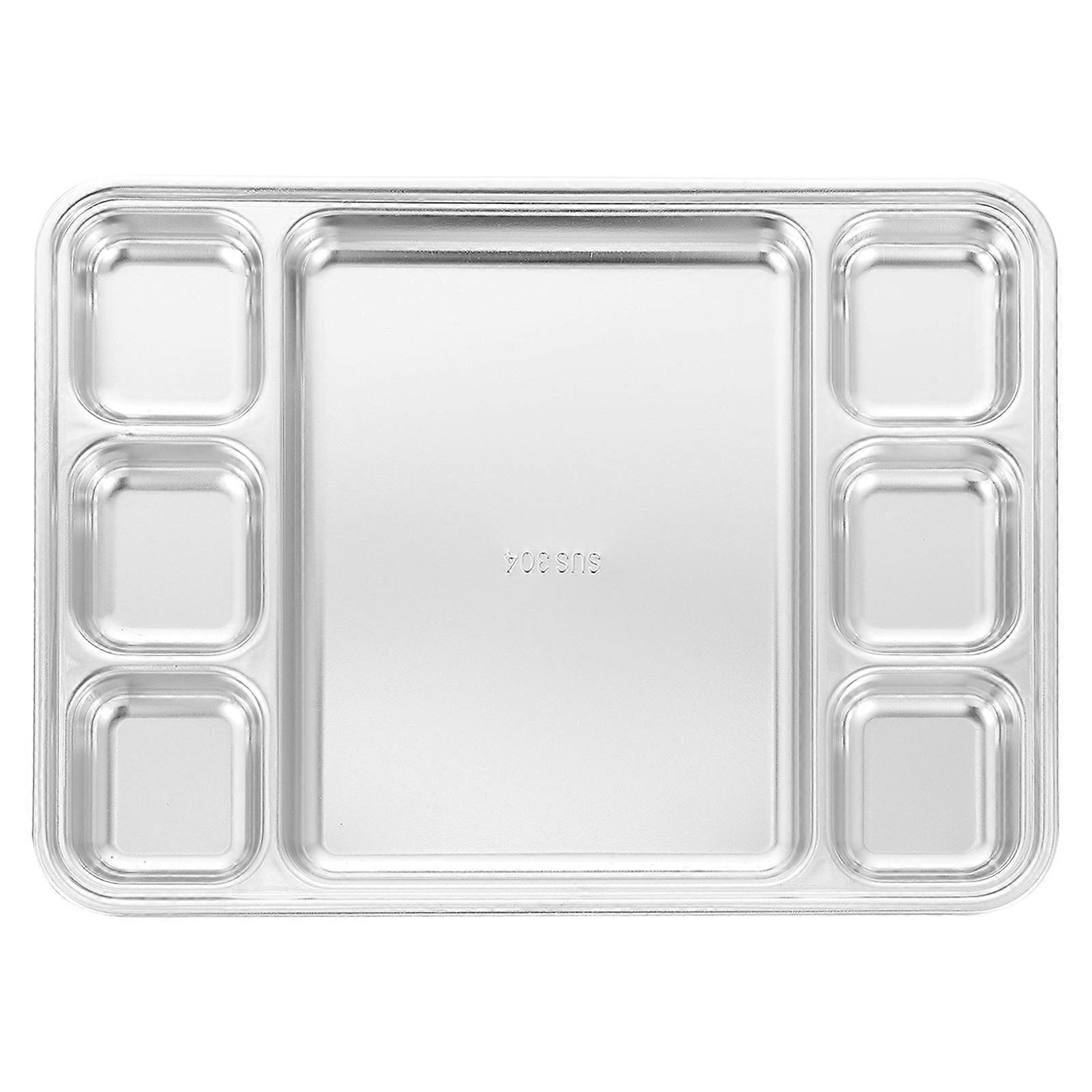 Camping Fruit Plate Divided Compartment Plate For Meals 28X21X2CM Practical Use 1Set