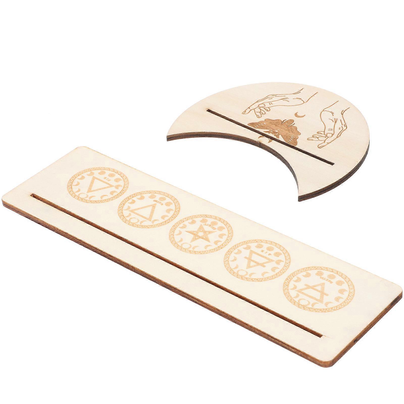 Rectangular Shape Wooden Tarot Altar Divination Holders For Office Decoration 1 Set