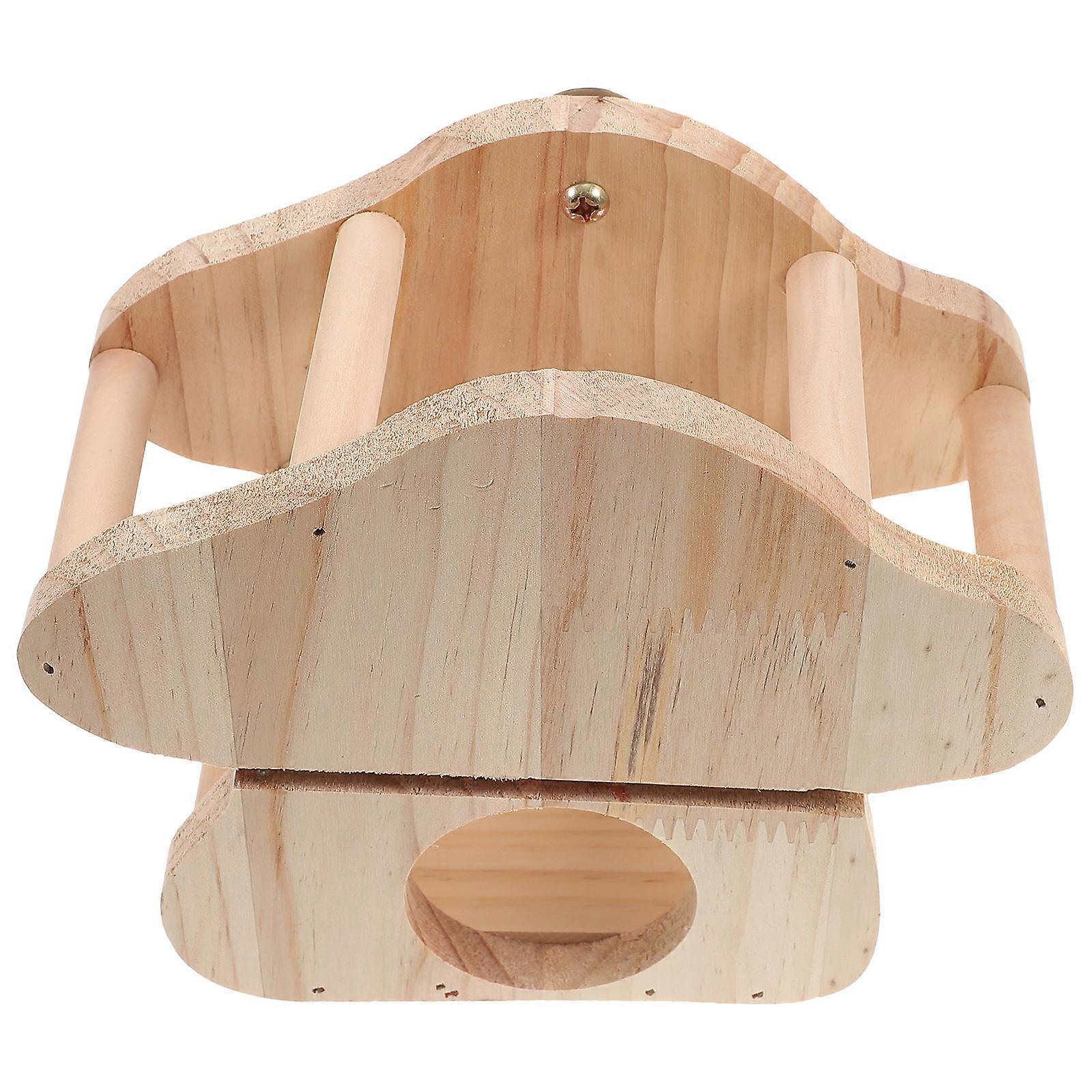 Rabbit Hay Rack Wooden Feeder for Pet Use Hanging Hay Container