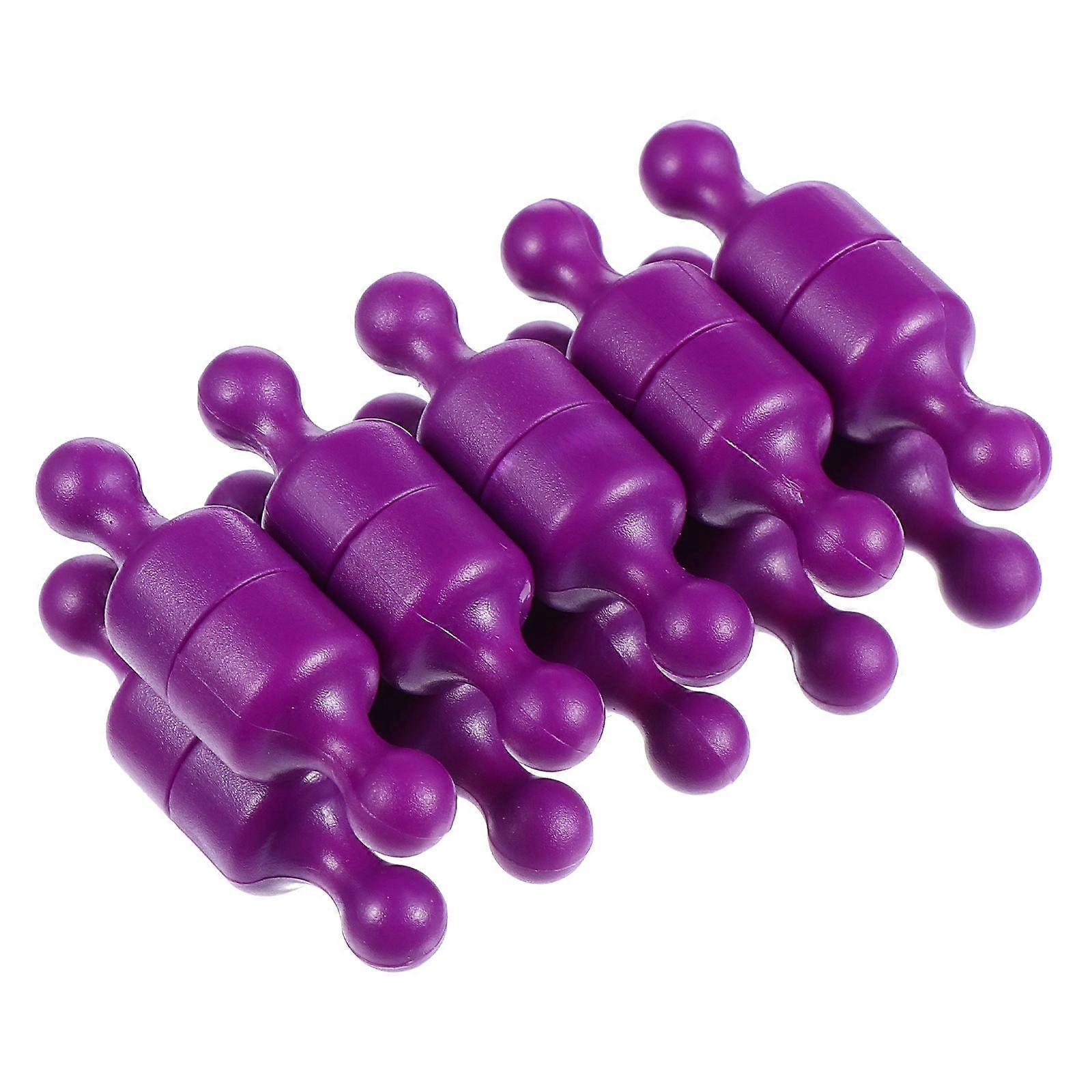 Purple Magnetic Pushpins for Office Use Neodymium Iron Boron Plastic 20 Pieces