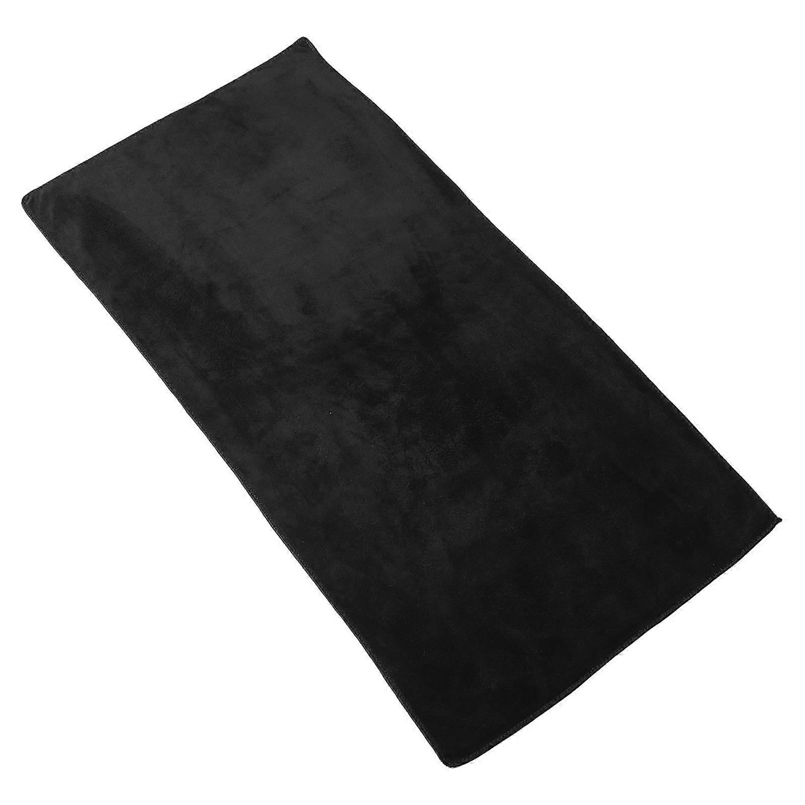Black Fabric Makeup mat with Nonslip Bottom for Daily Use on Vanity Desk or Tabletop 12.5 x 9.5 inches