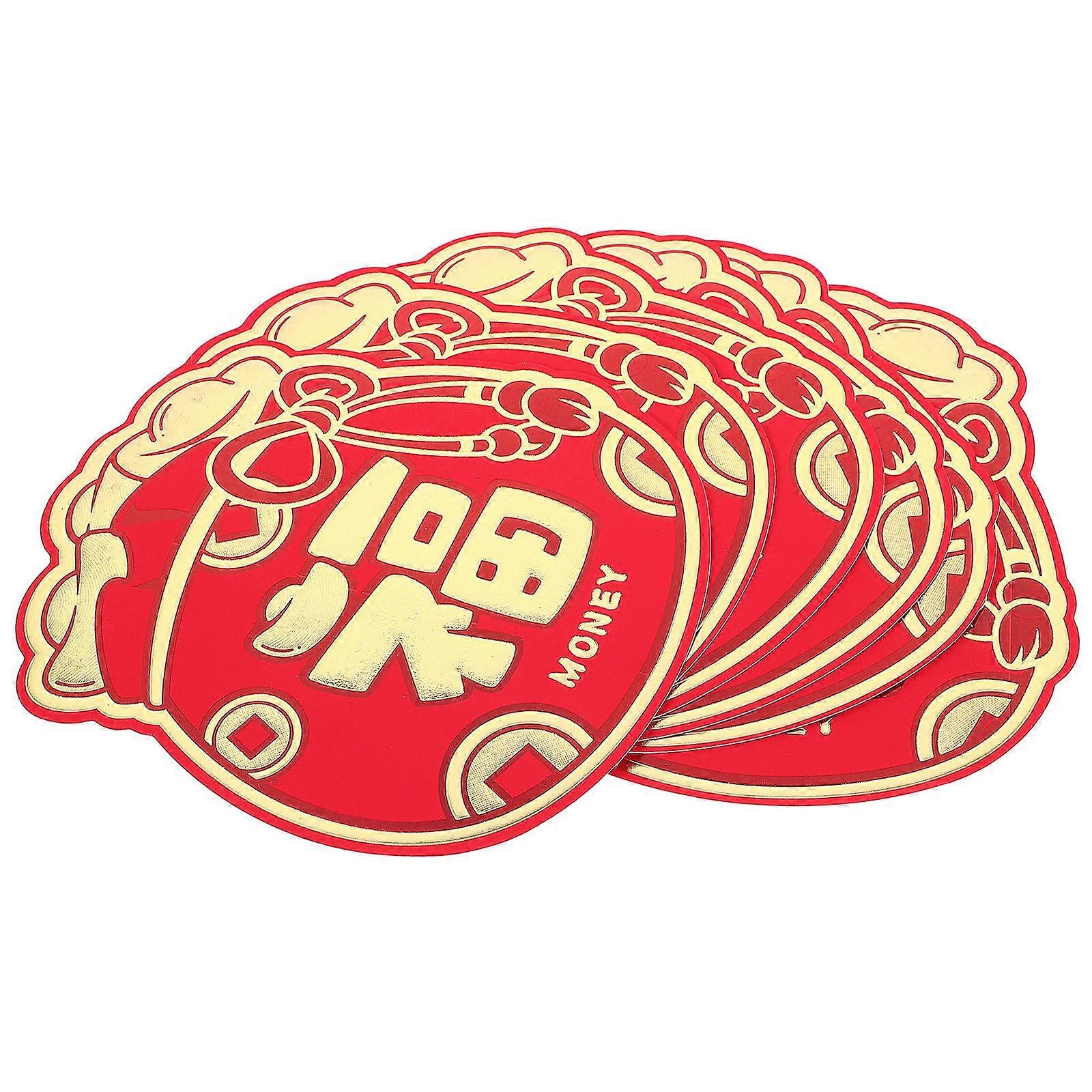 Lucky Money Envelopes 6Pcs Red Envelopes Storage Assorted Color With Gilded Printing
