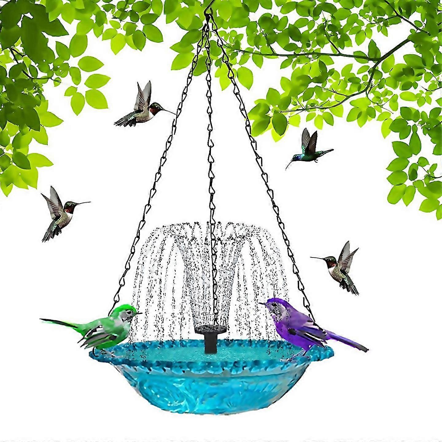 For Solar Bird Bath Fountains Hanging Bird Baths For Outdoors Gray
