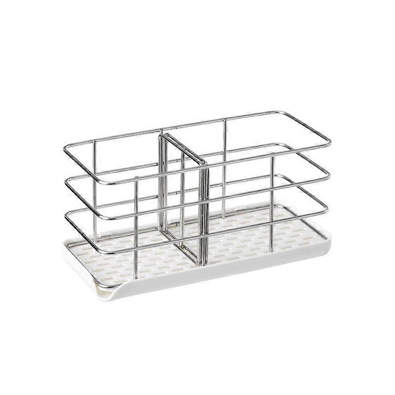 Stainless Sink Caddy - Adjustable Sponge Organizer