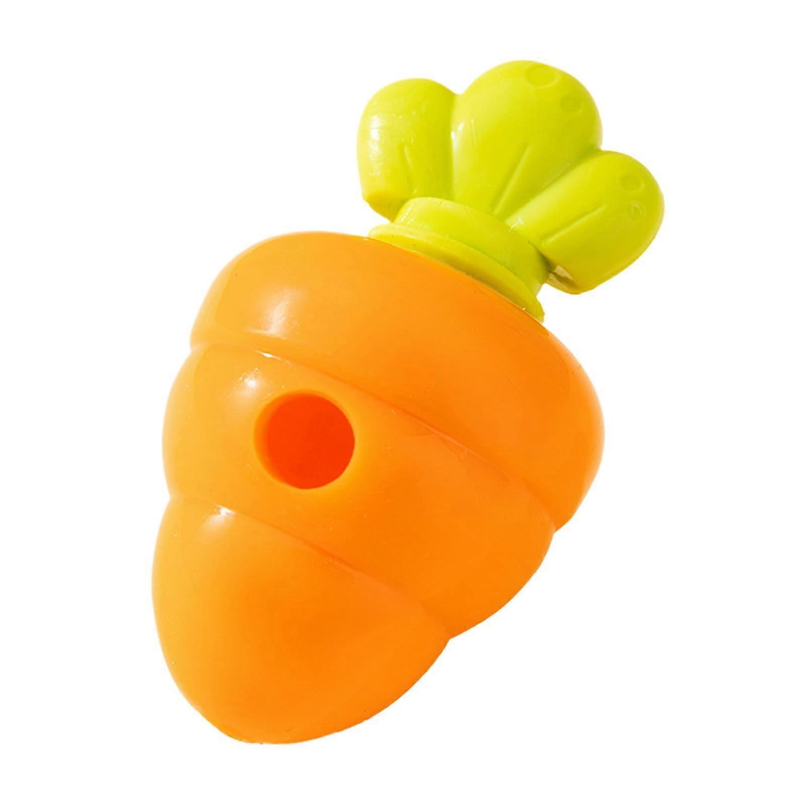 Aggressive Dog Chew Toys - Medium Size Carrot Shape Treat-Dispensing Interactive Toy for Teething Training and Indoor Fetching