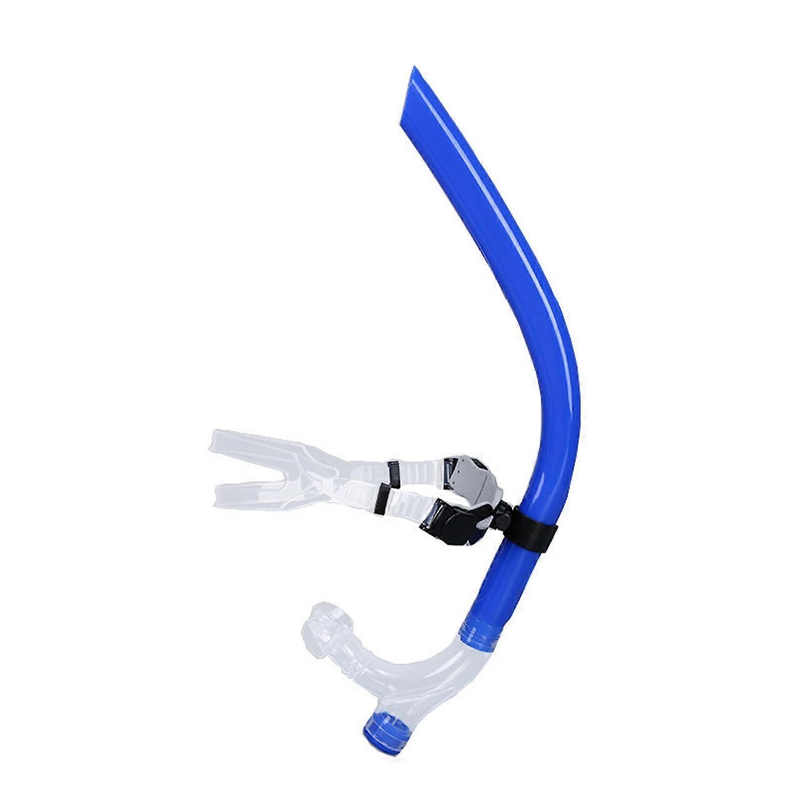 Snorkels Silicone Roll-Up Snorkel Tube Unisex Lightweight Wet Breathing Tube For Diving Blue