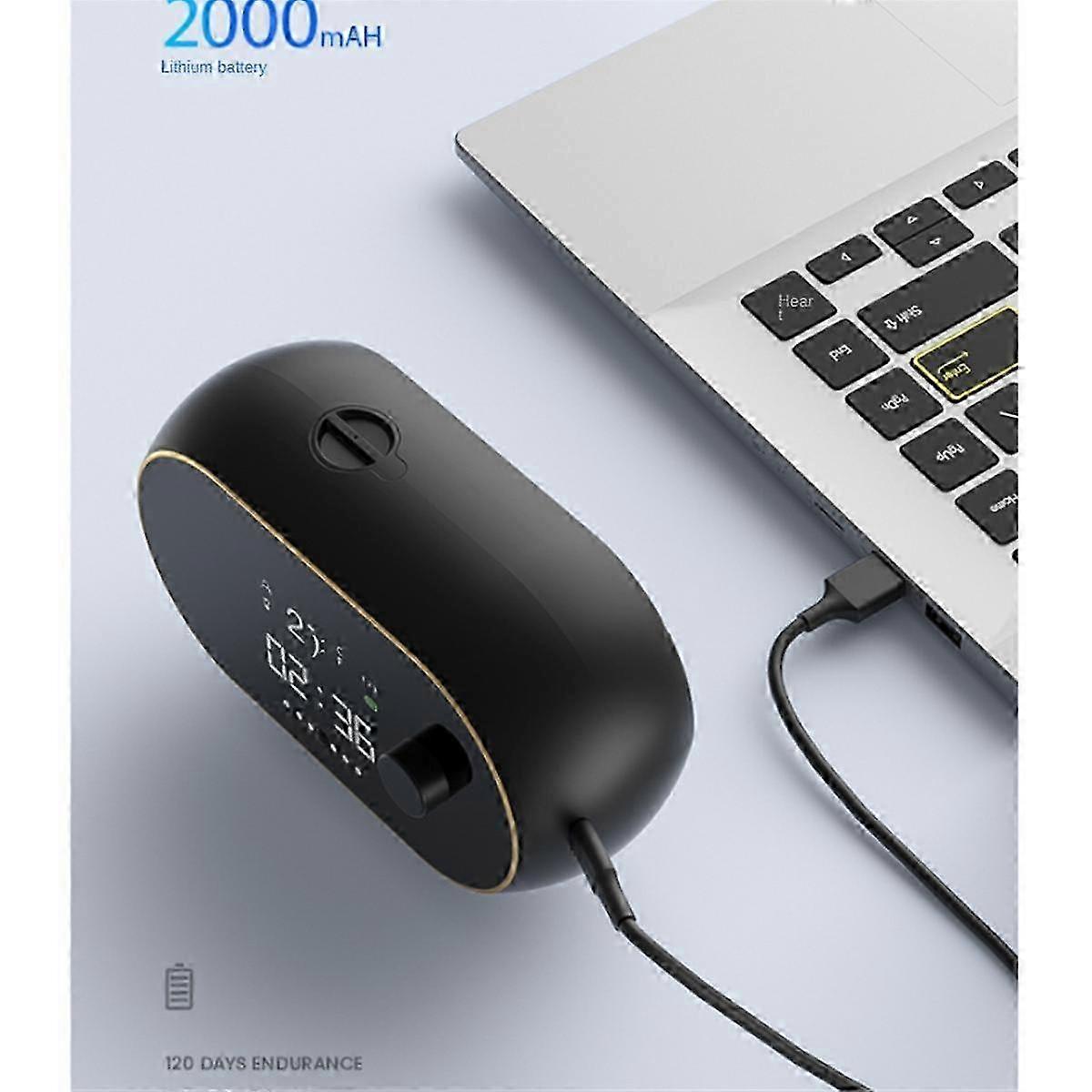 Improved Automatic Soap Dispenser: Wall Mount, Rechargeable, LED Display, for Kitchen & Bathroom - White