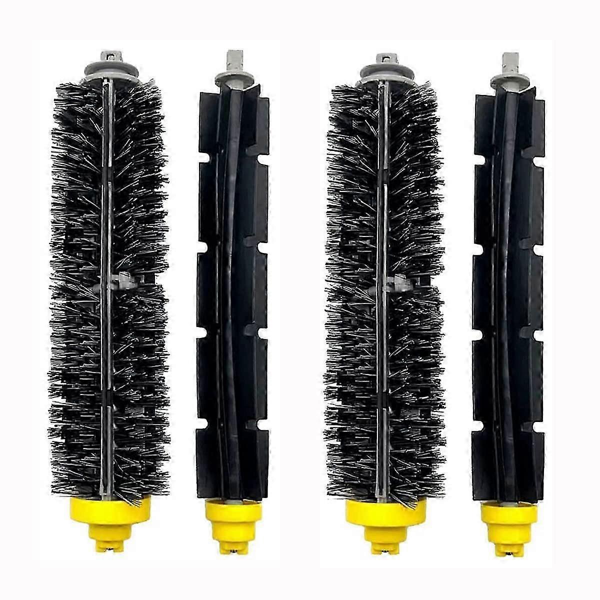 4 Replacement Roller Brush Accessory Kits Compatible with Roomba