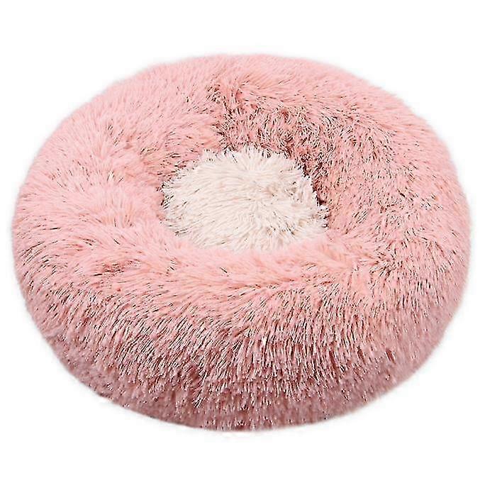 Soft Plush Round Pet Bed for Cats or Small Dogs