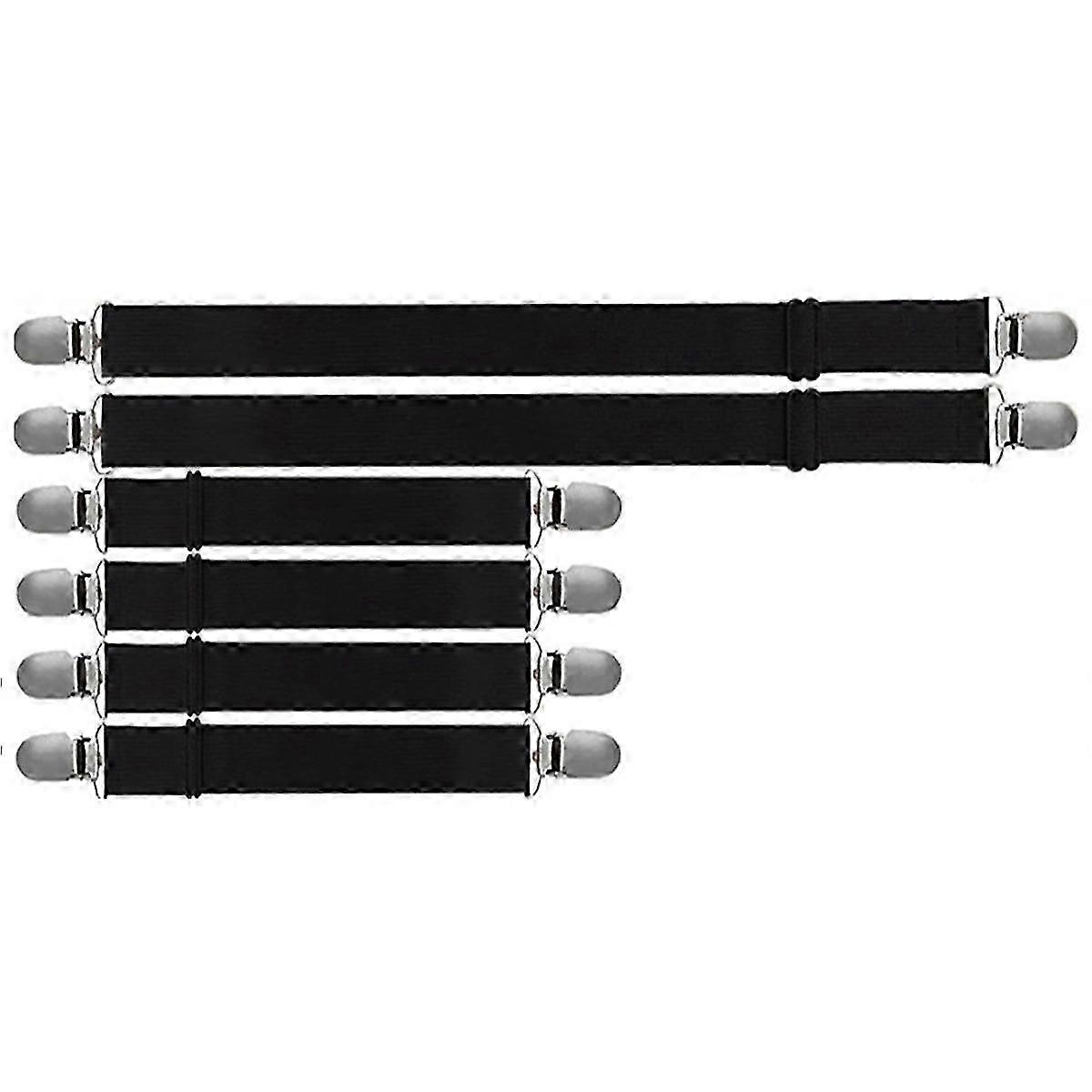 6Pcs Table Cloth Holder Clips Table Cloth Holder Hidden Strap Invisible Table Clips Adjustable Table Cloth Holder