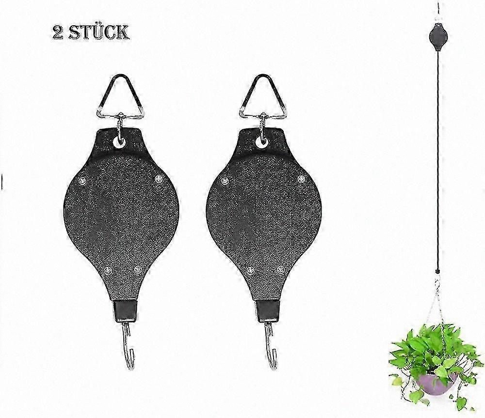 Retractable Hanging Hooks for Flower Pots and Baskets, 2-Pack