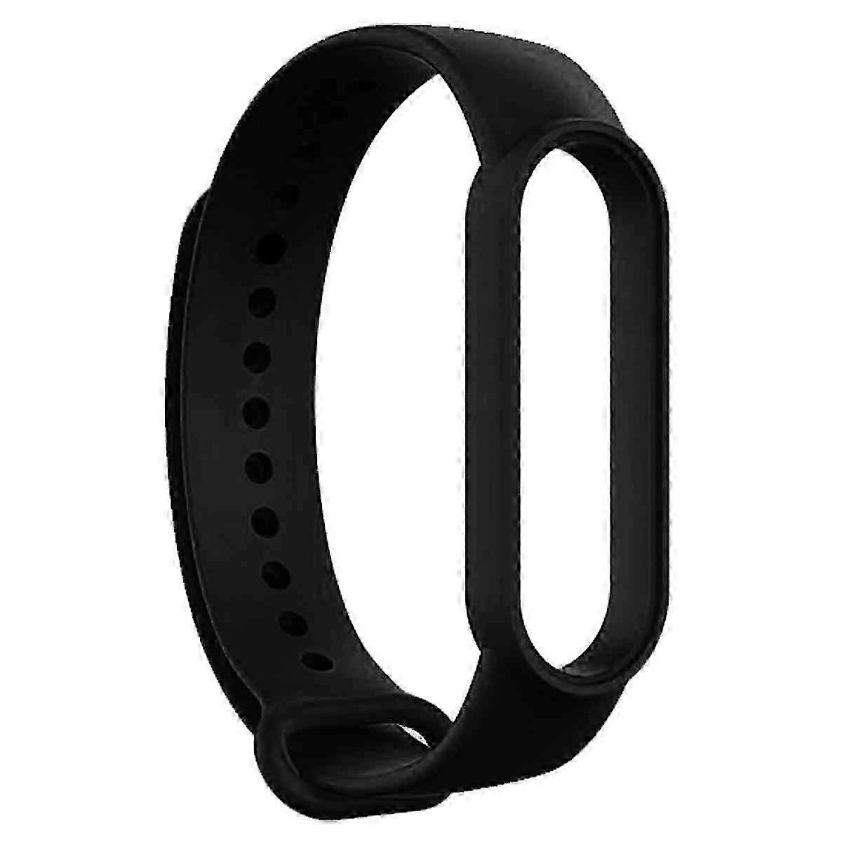 Wristband strap for Mi Band 5, black exercise tracker accessory