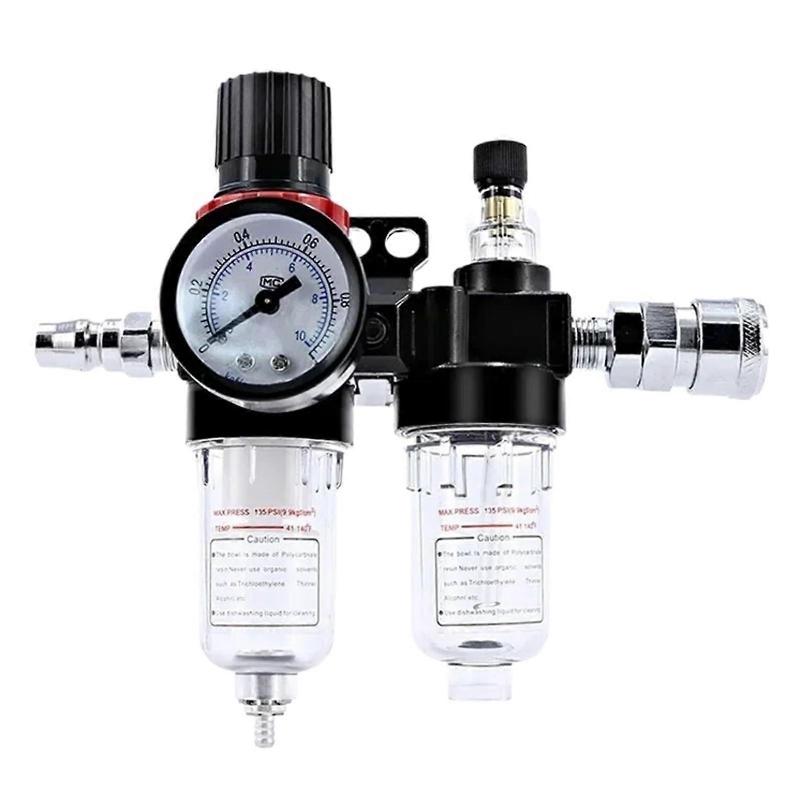 Pneumatic Air Filter Regulator AFC2000 AFR2000 AL2000 G1/4 Oil Water Separator Kit 1 Set Yellow