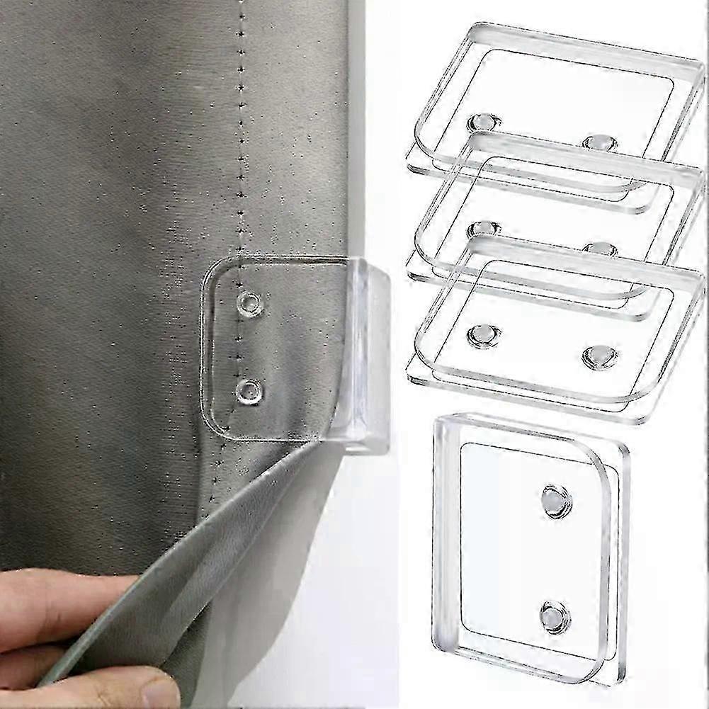1/4Pcs Shower Curtain Clips Anti Splash Clips Fixed Clamps Holder H...