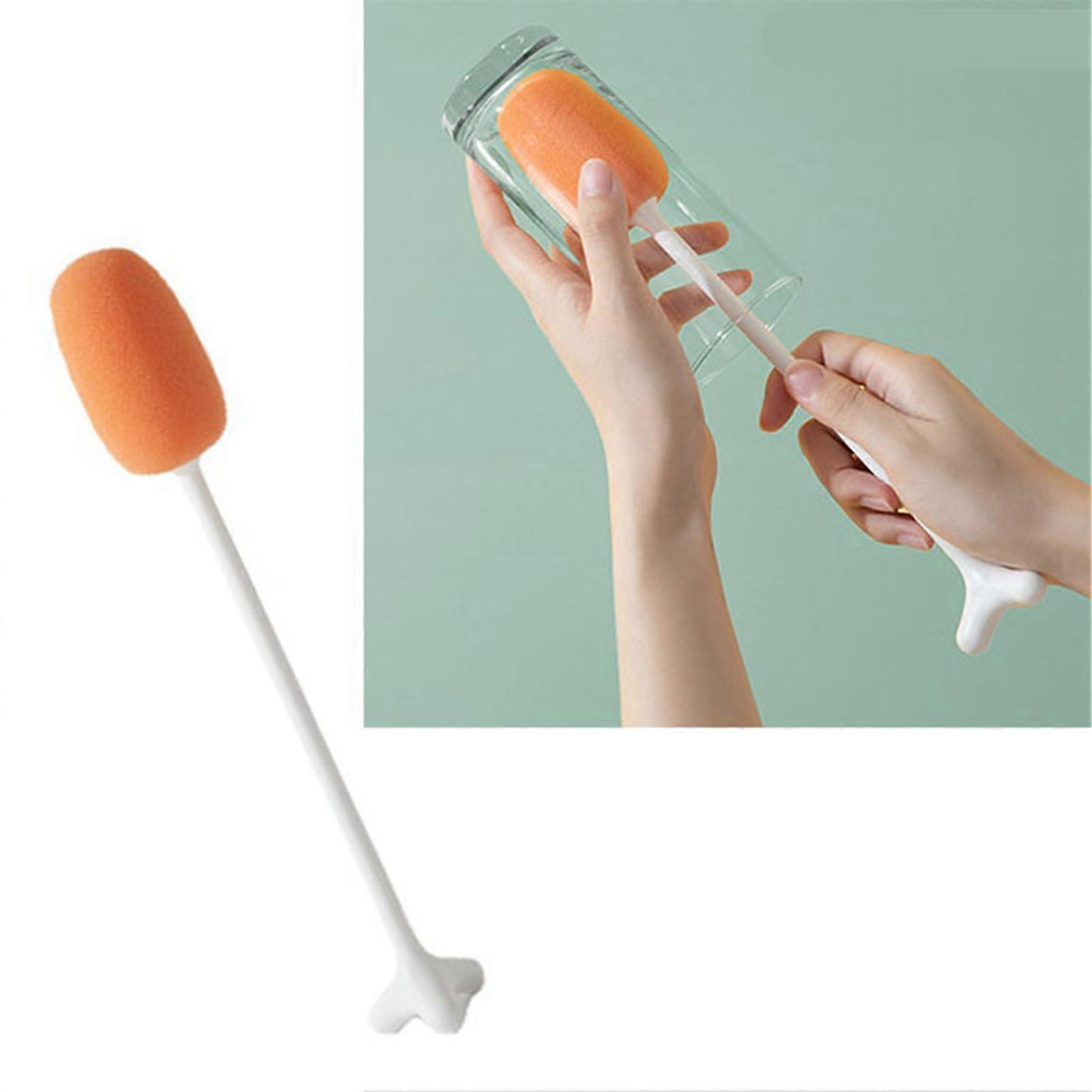 Sponge Cup Brush Long Handle Comfortable Grip Efficient Cleaner