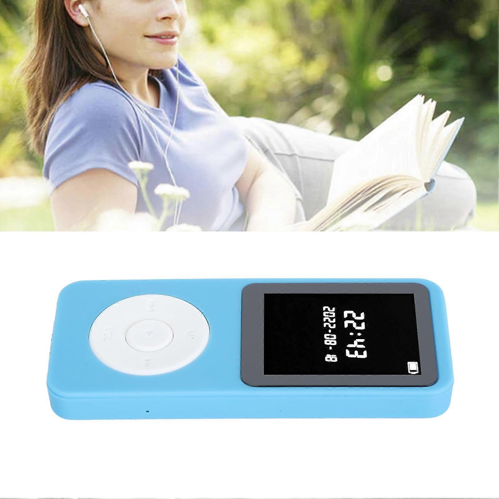 Bluetooth 5.0 MP3 Player 1.77in LCD Screen 32GB Blue Portable